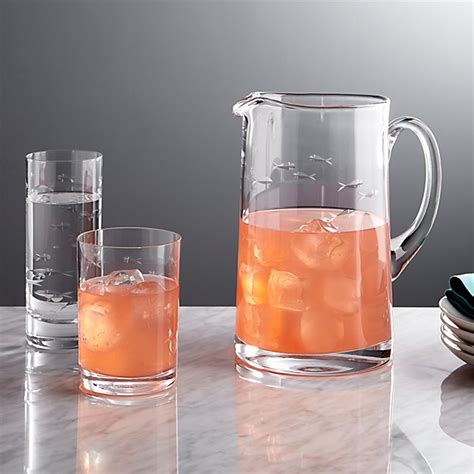 crate and barrel pitcher glass|crate & barrel drinking glasses.